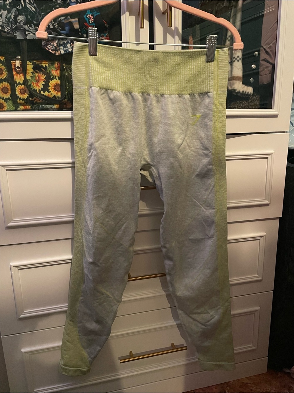 Gymshark Athletic lime and grey Leggings